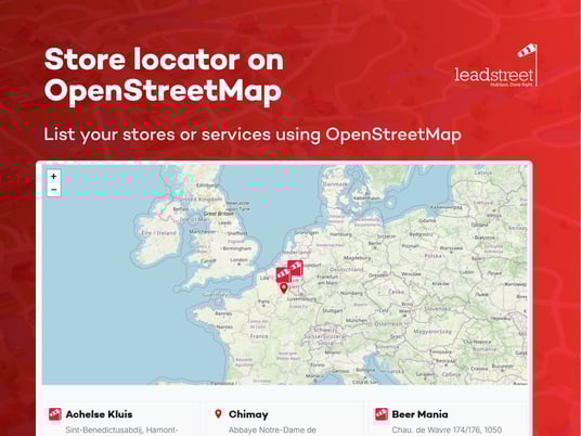 Store locator on Openstreetmap