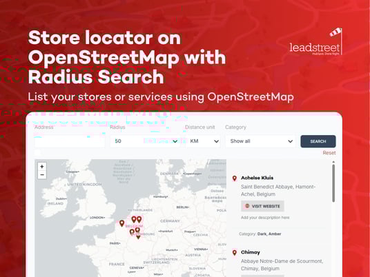 Store Locator on OpenStreetMap with Radius Search