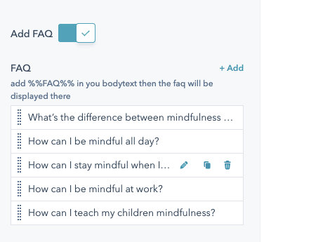 FAQ Page structured data