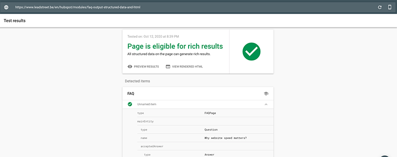 Accordion FAQ structured data