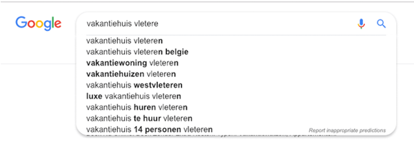 keywords-vakantiehuis