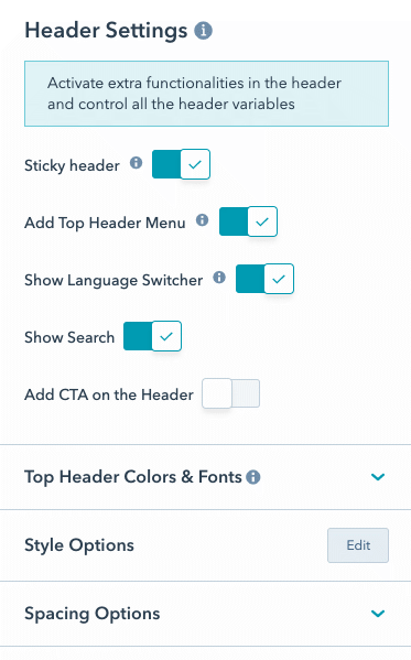 magazine-header-settings