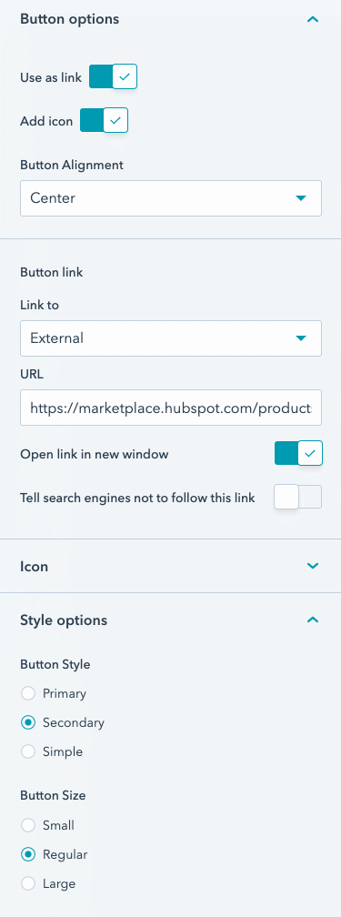 magazine-module-button-parameter