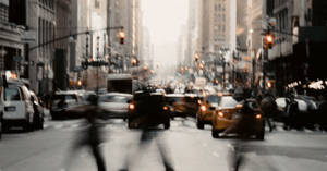 Blurred and in motion