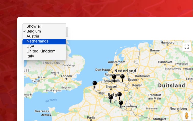 HubSpot store locator on Google Maps